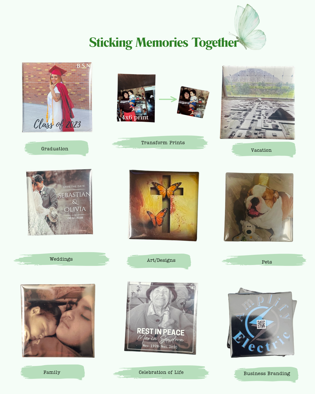 Personalized Photo Magnet (Set of 9)